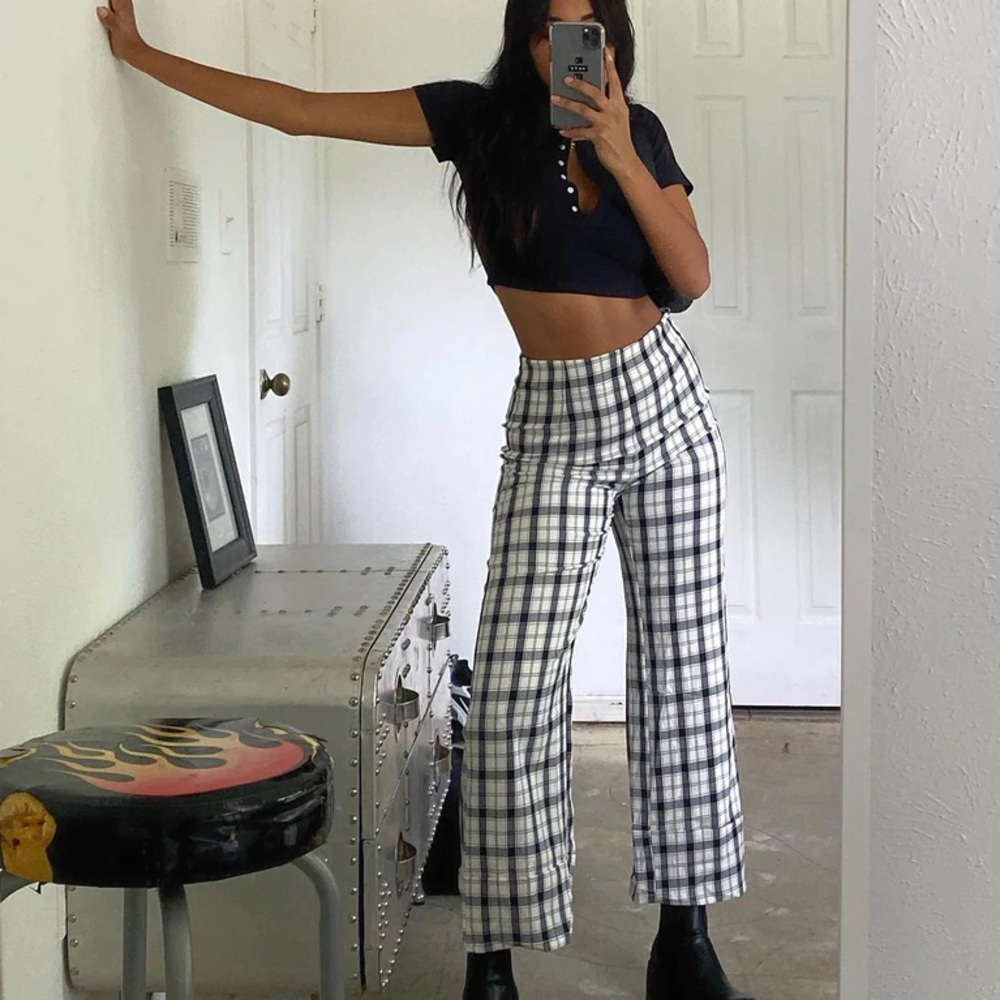 SOLD- Princess Polly Euros Pants Black/White